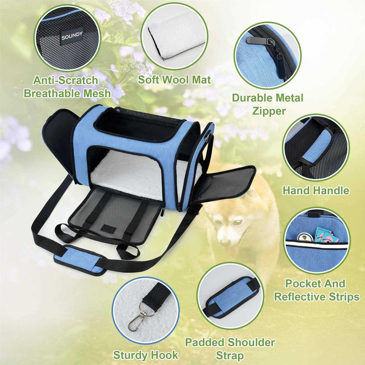 Soft Sided Collapsible Pet Carrier I95920