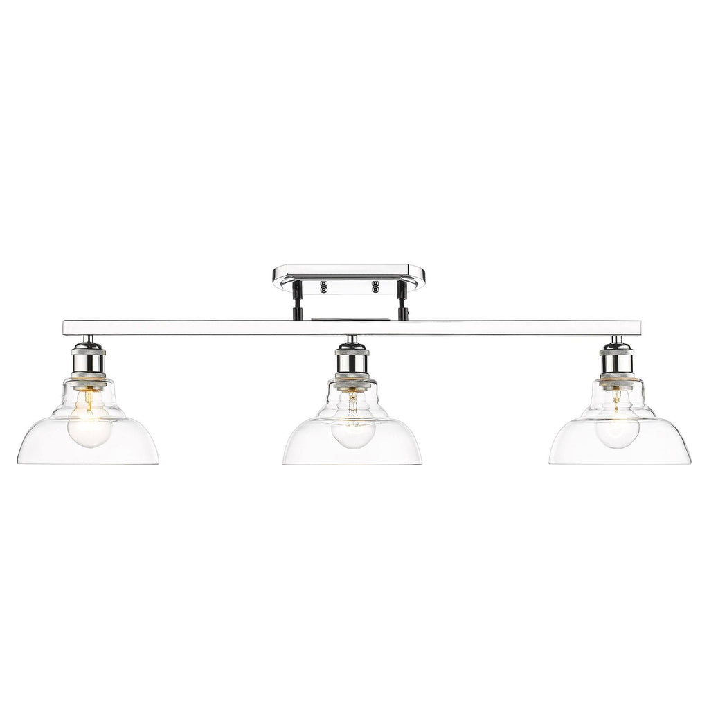 Matte Black 3 Light Semi-Flush M6258
