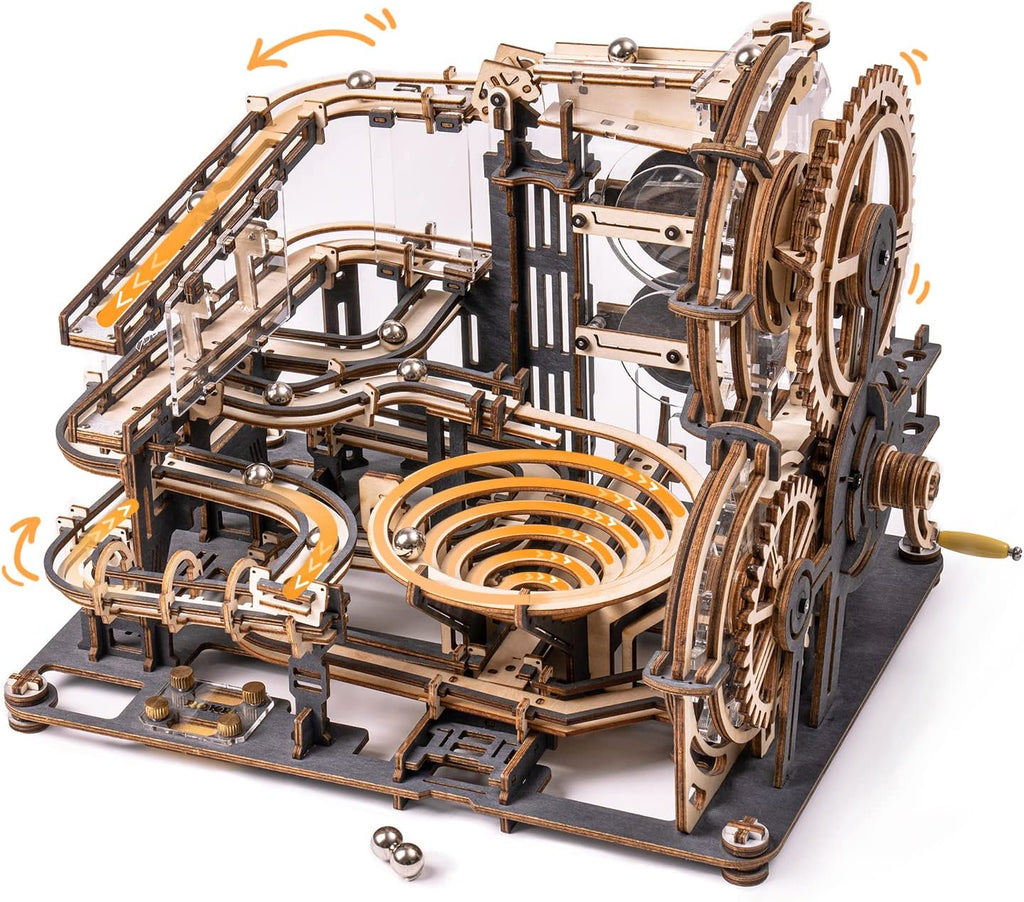 3D Wooden Marble Run Chain Mechanical Building Kit O3355