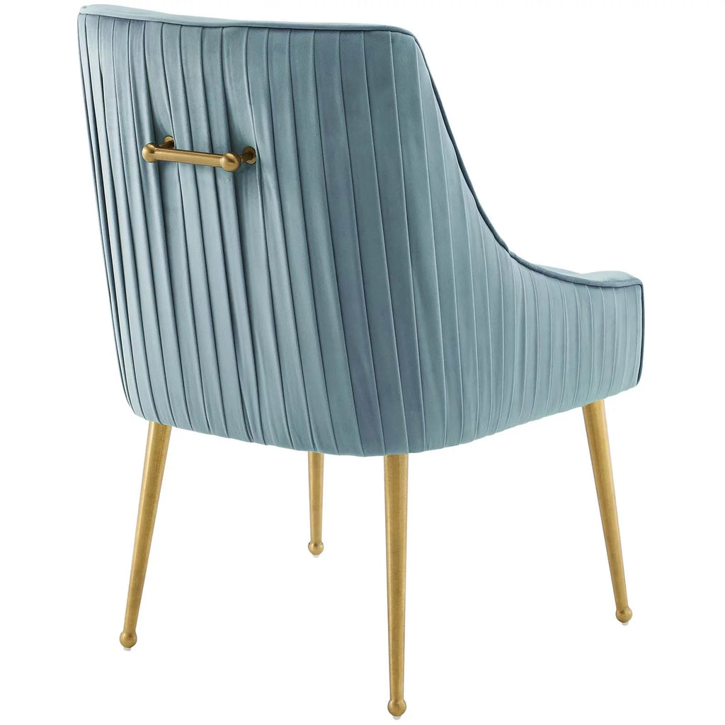 Light Blue Velvet Upholstered Dining Chair Set of 2 A170974