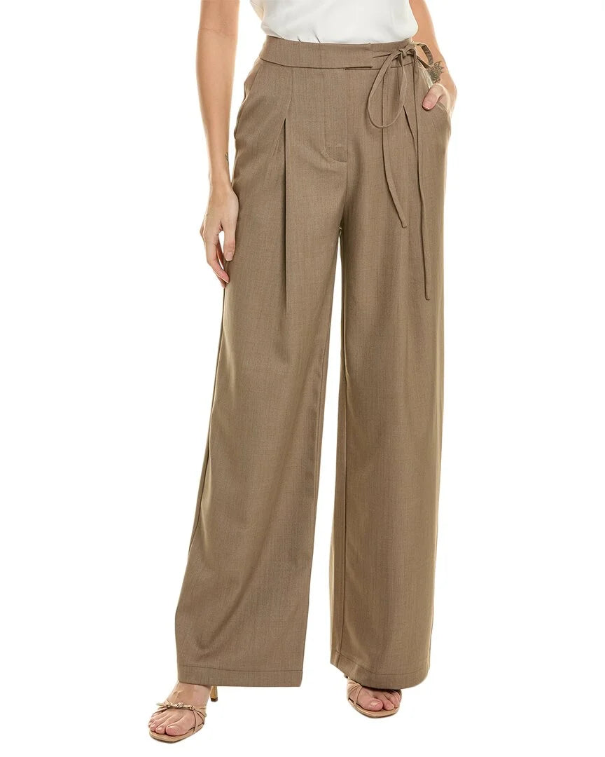 Brown Wide Leg Trouser D542