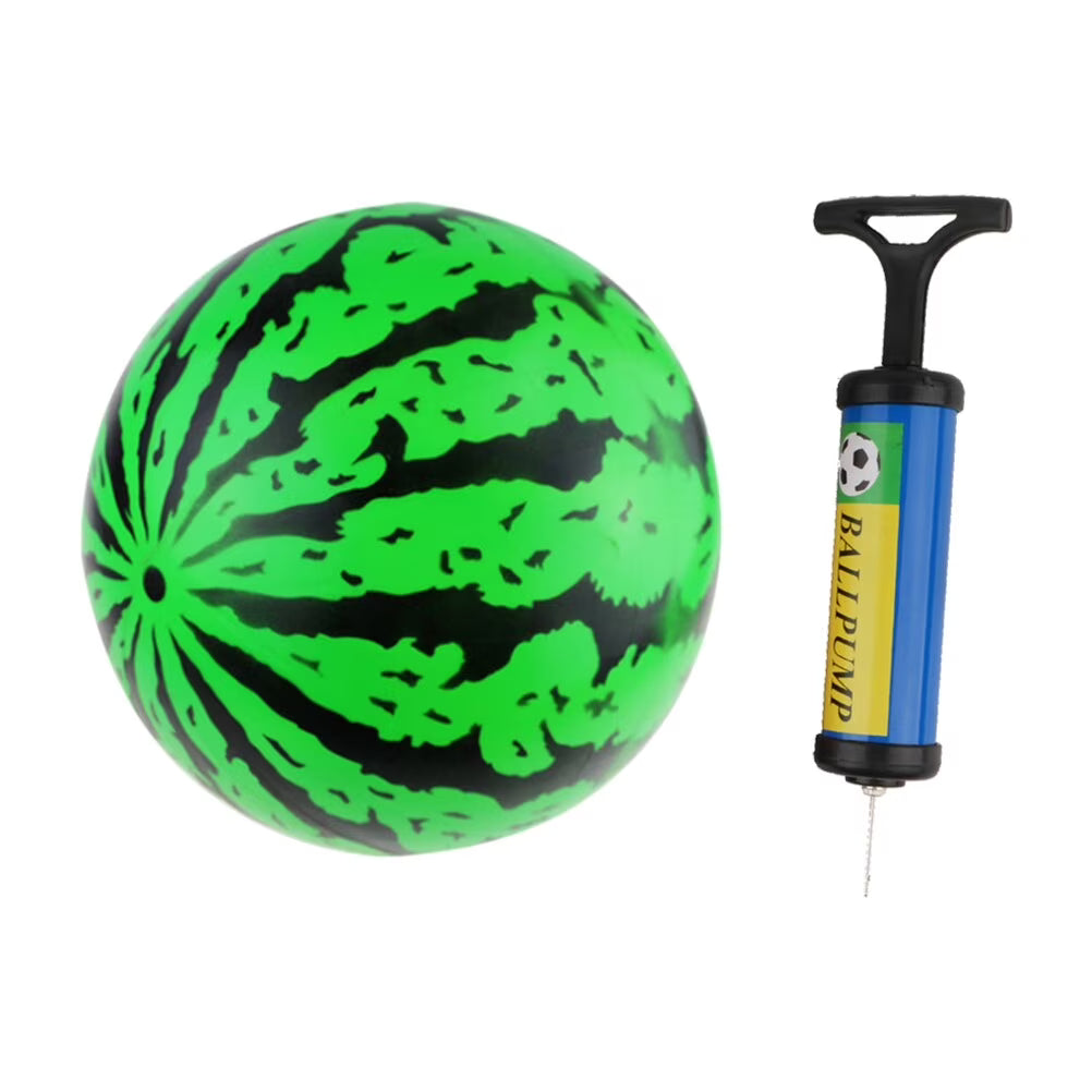 2Pcs 9 Inch Inflatable Bouncy Ball with Pump Kids Toys U99285