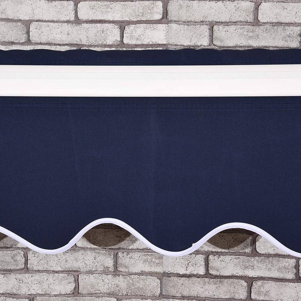 12x10 Feet Manual Retractable Patio Awning F449660