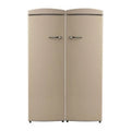 Cream Retro Refrigerator Freezer Set Q9941