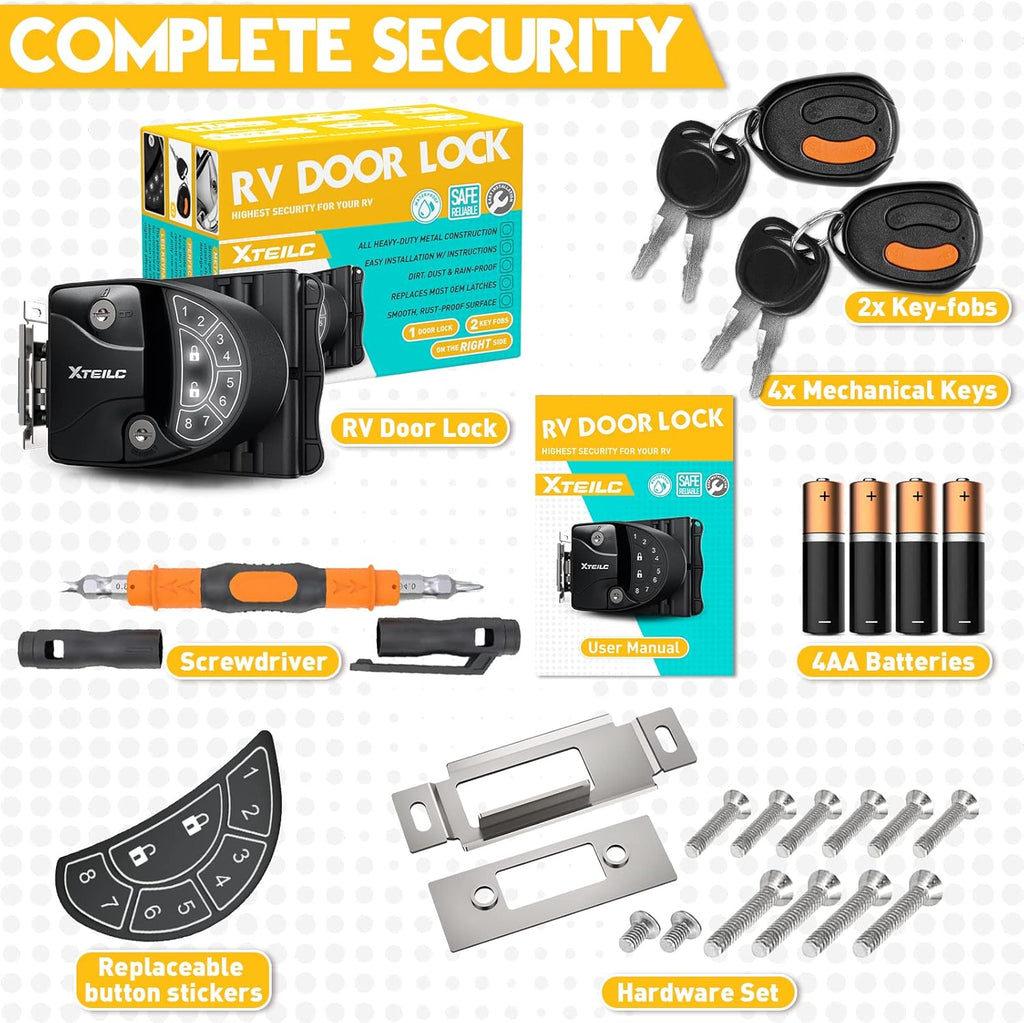 RV Keyless Entry Door Lock with Keypad and Deadbolt W99833