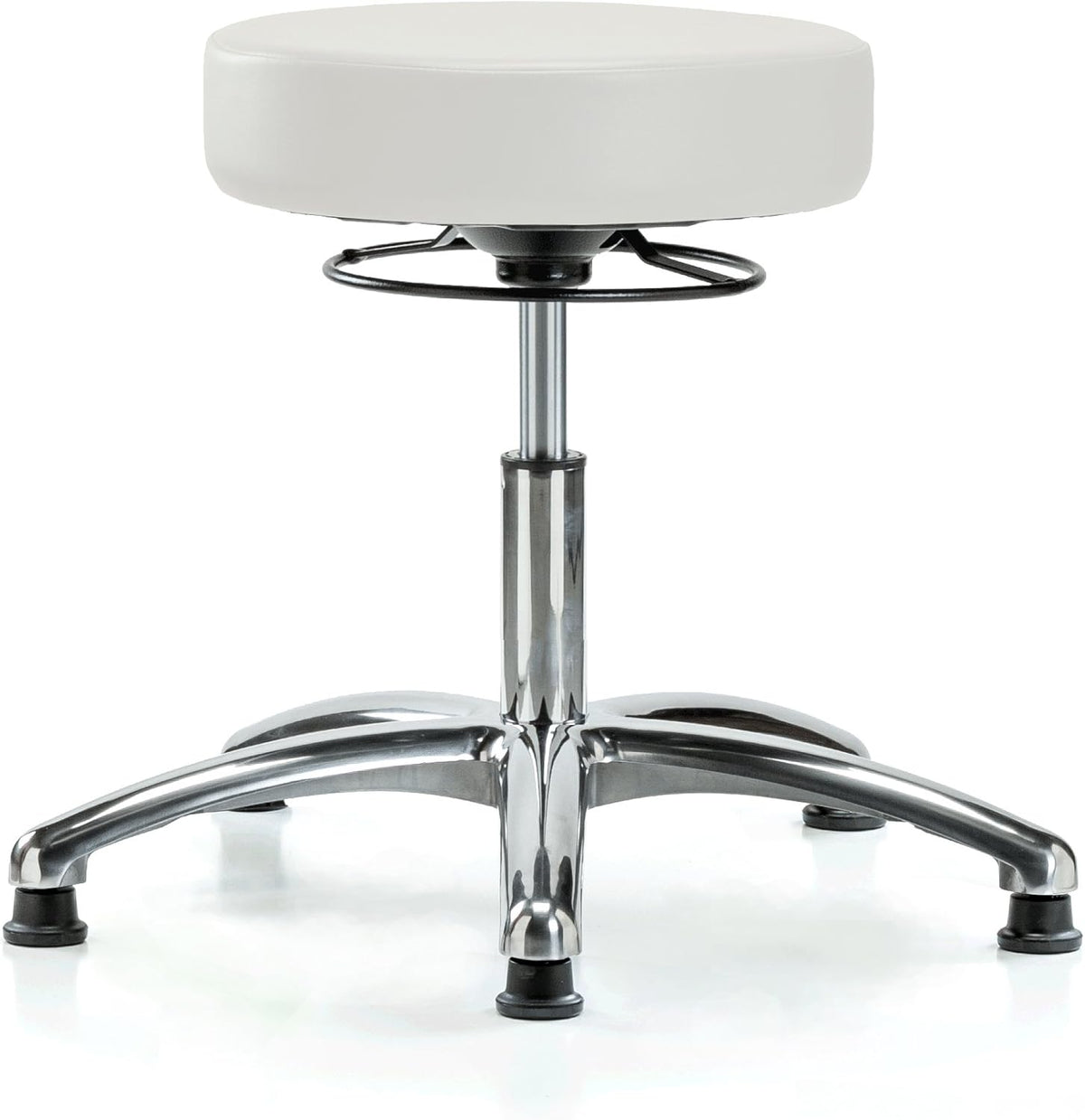 Chrome 360 Degree Adjustable Swivel Stool Imperial Blue Vinyl W720