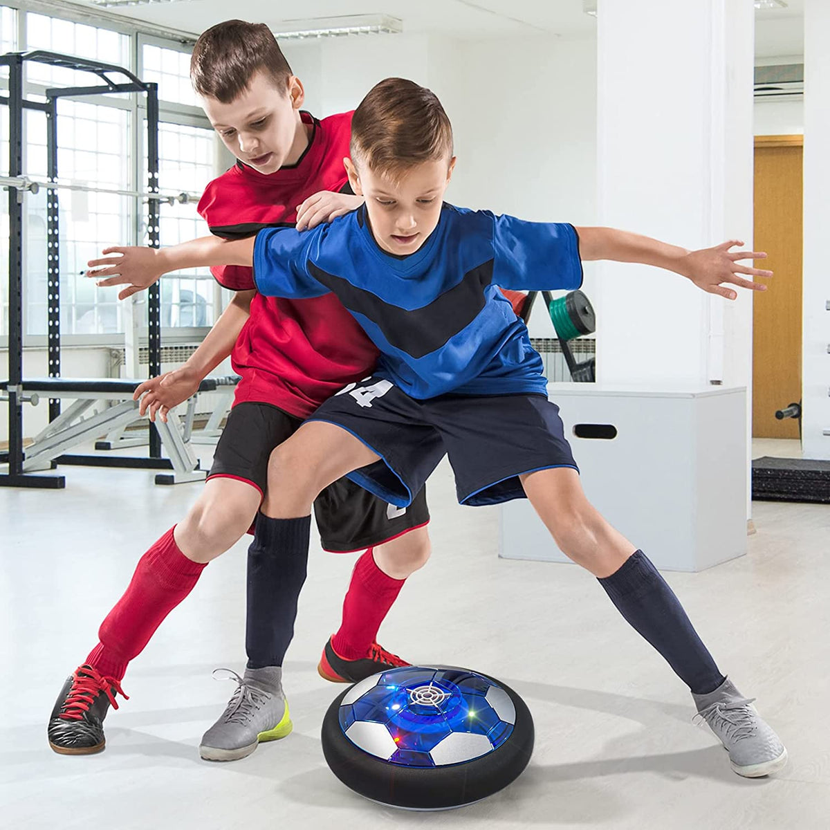 Hover Soccer Ball Set of 2 with LED Lights and Soft Foam Bumpers S233