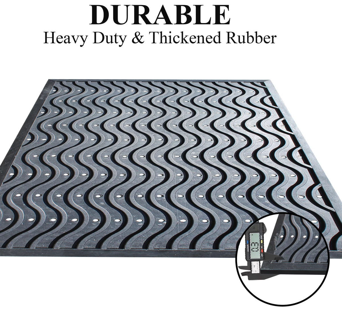 100% Rubber Clean Step Scraper Doormat U8157