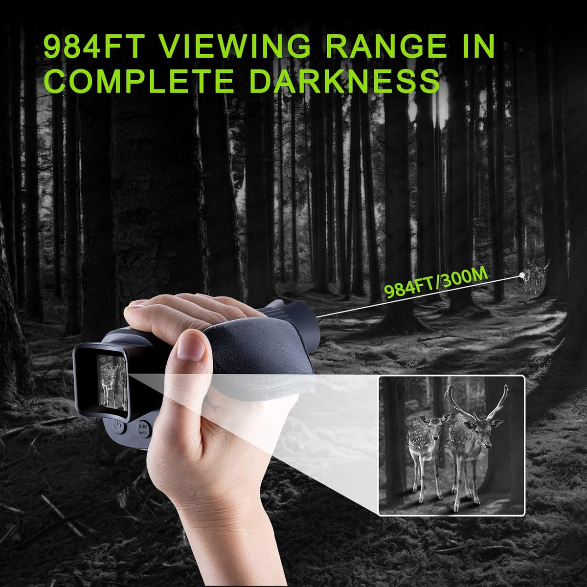 Digital Night Vision Monocular with 32 GB Micro SD Card J890666
