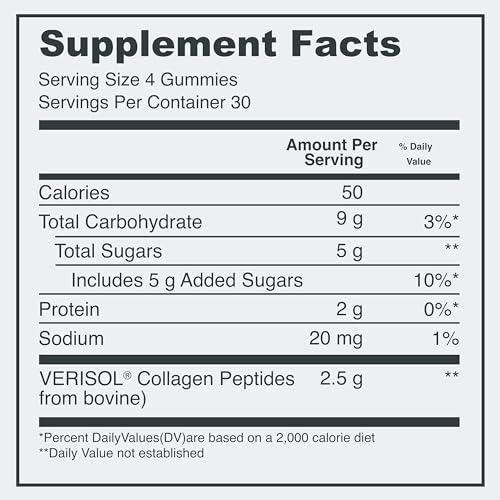Grape Flavor Collagen Gummies, 120 ct, Pack of 2 B6012