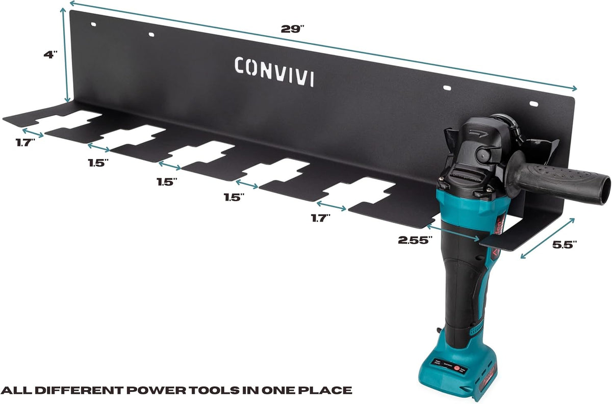 Black Cordless Drill Storage Rack 2-PACK J57205