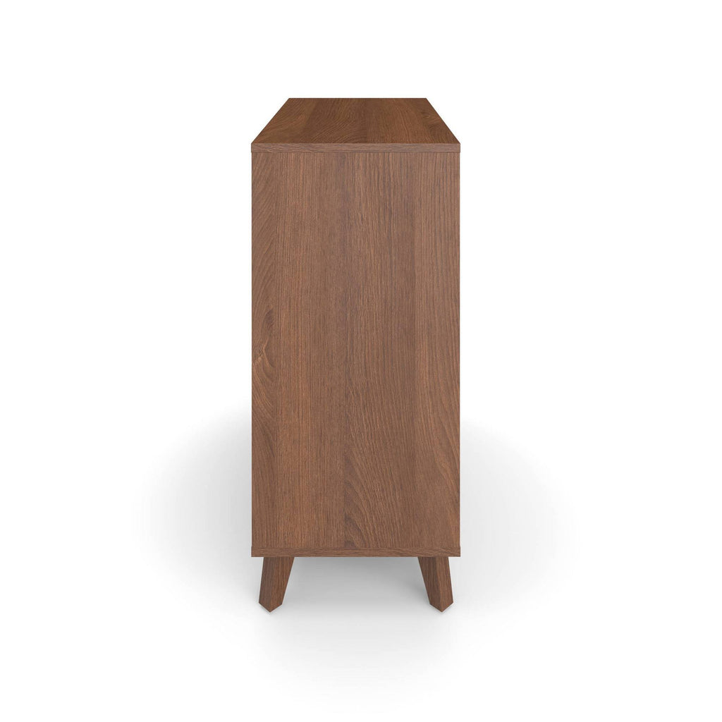 Light Walnut Modern Cube Bookcase K3423