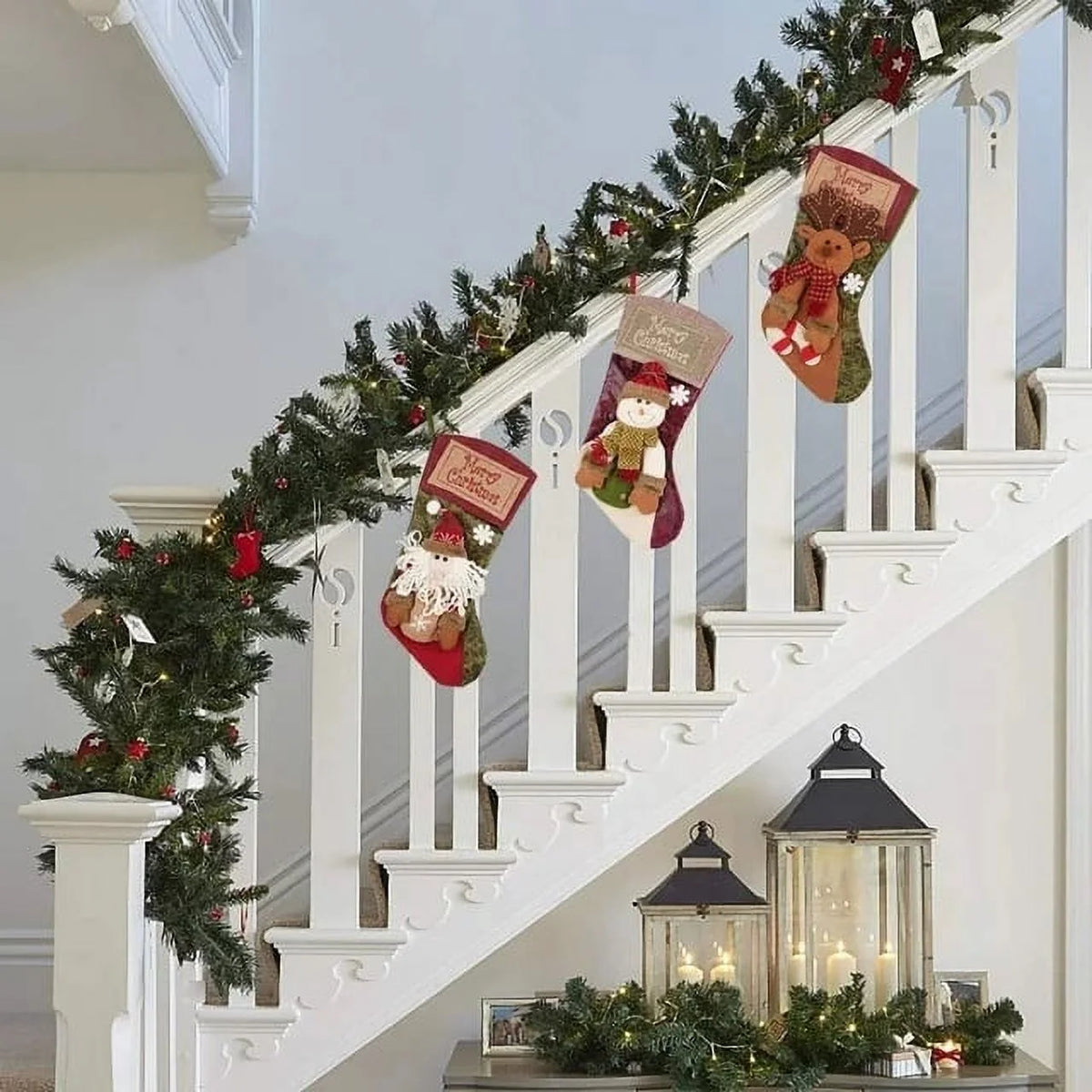 18" 3D Christmas Stockings 3 Pack Y682493