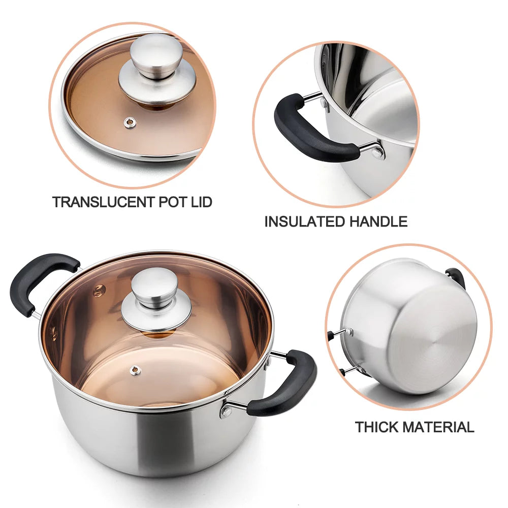 4 Quart Stainless Steel Stockpot with Lid Q659