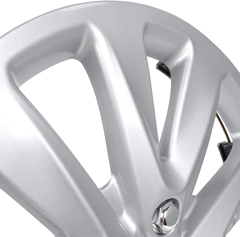 4PC Set 16 inch Silver Hubcap Wheel Cover Snap On Hubcap Y159338