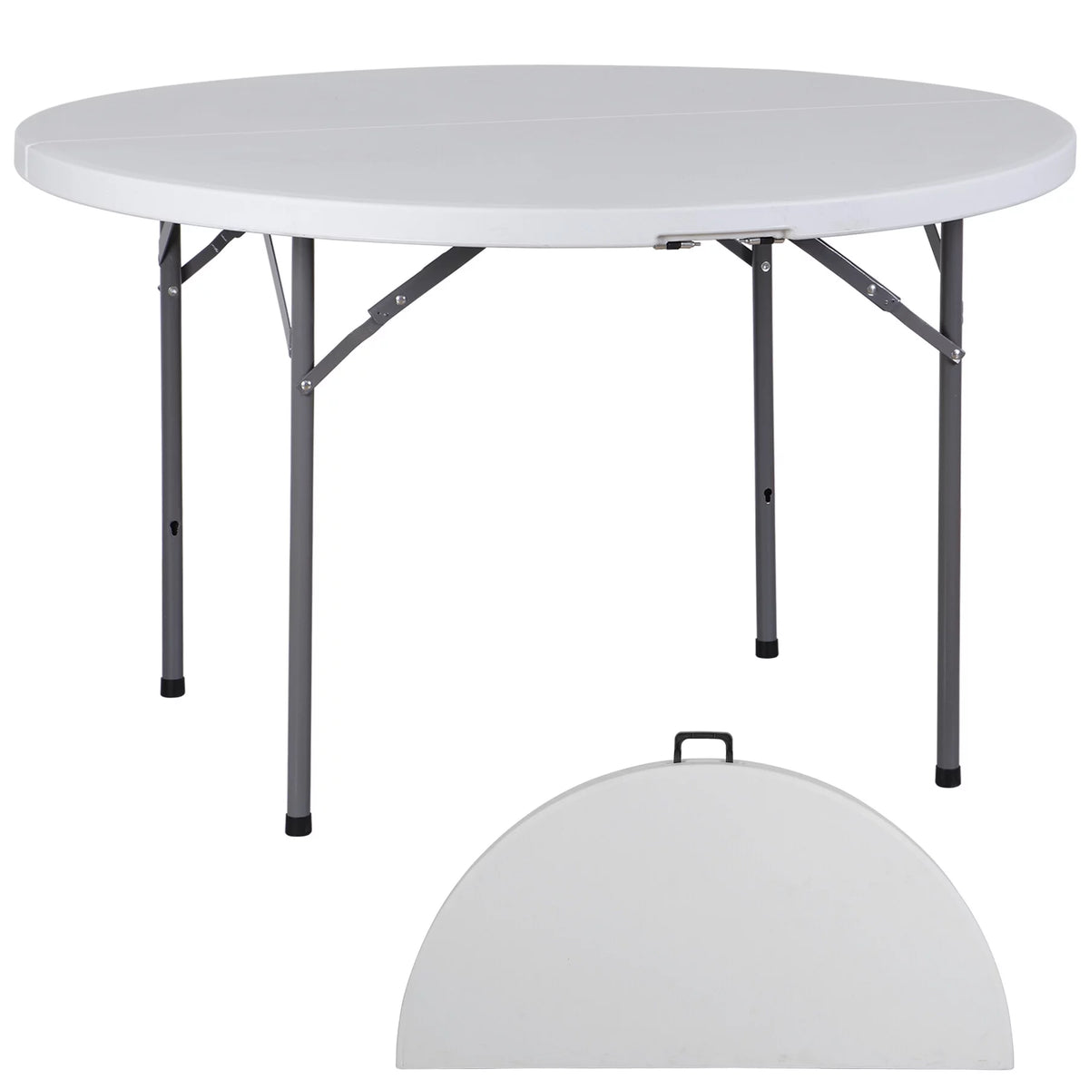 Black Round Foldable Plastic Table U277110