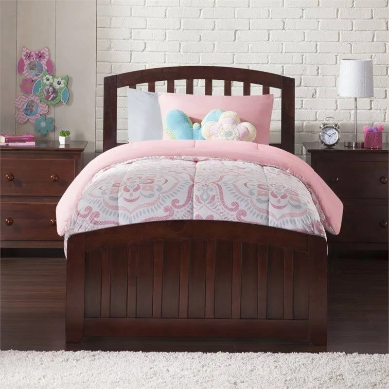 Twin XL Walnut Traditional Bed with Matching Foot Board S58142