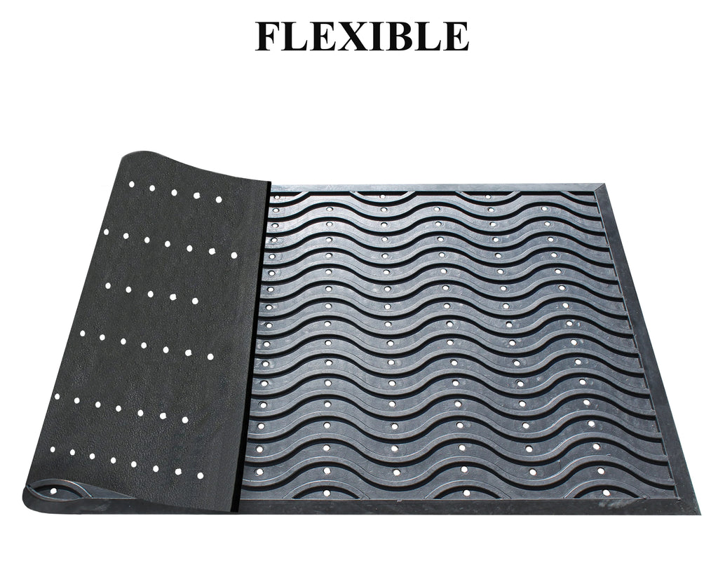 100% Rubber Clean Step Scraper Doormat U8157
