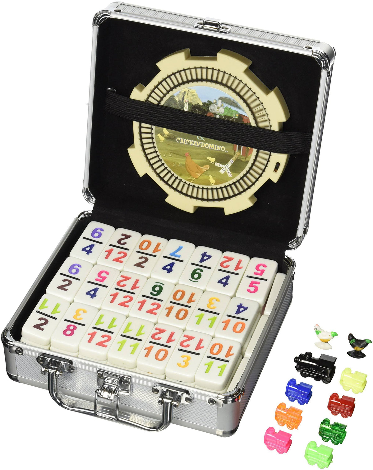 Double 12 Numeral Pro Size Mexican Train & Chicken Domino Set O772