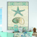 Nautical Coastal Framed Canvas - 34 in. Wide x 44 in. High - Gold K5469
