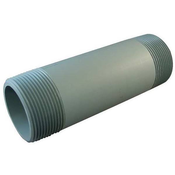 6 In Schedule 80 Gray PVC Pipe Nipple U9471