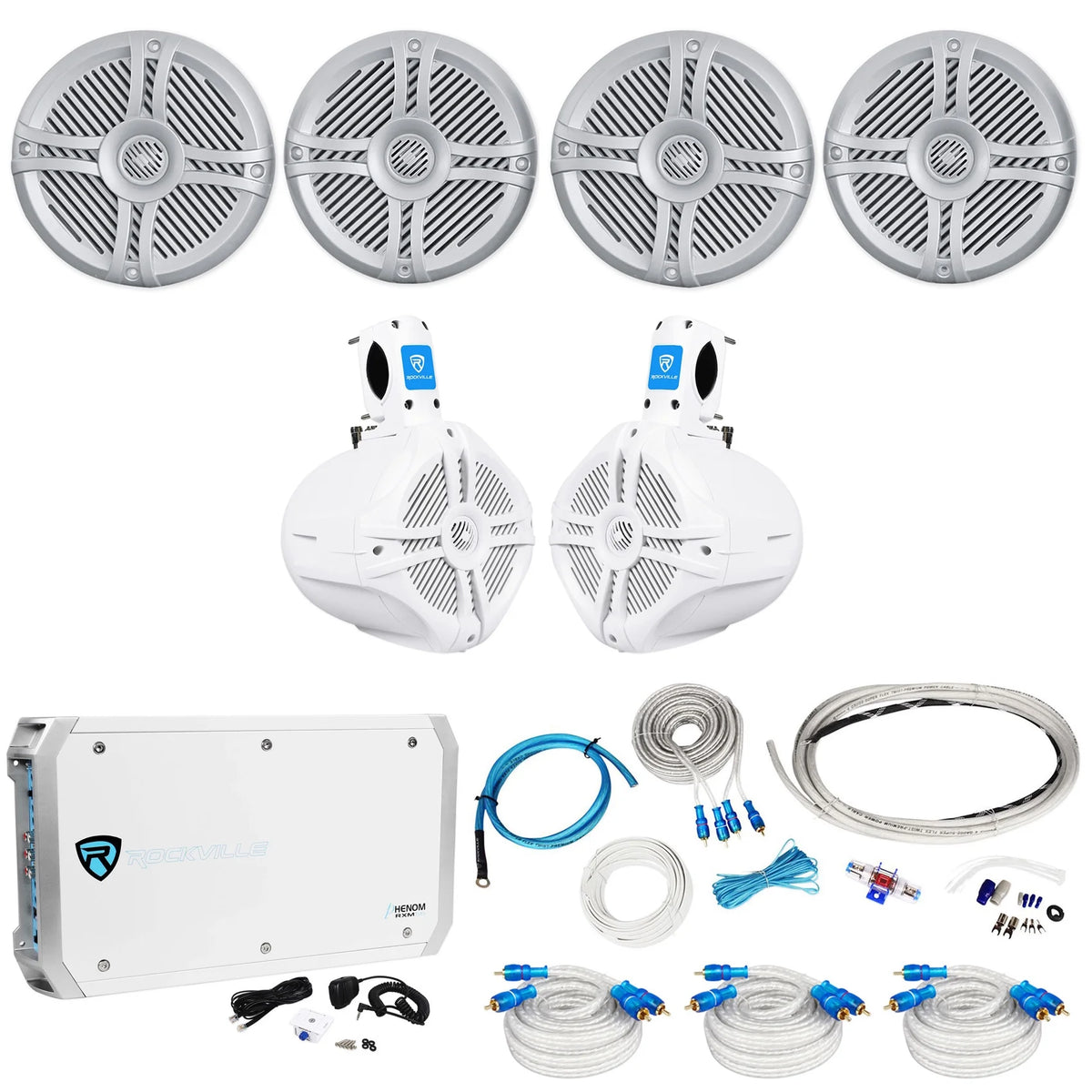 Marine Boat Speakers with Wakeboards and Amp Wire Kit A804489