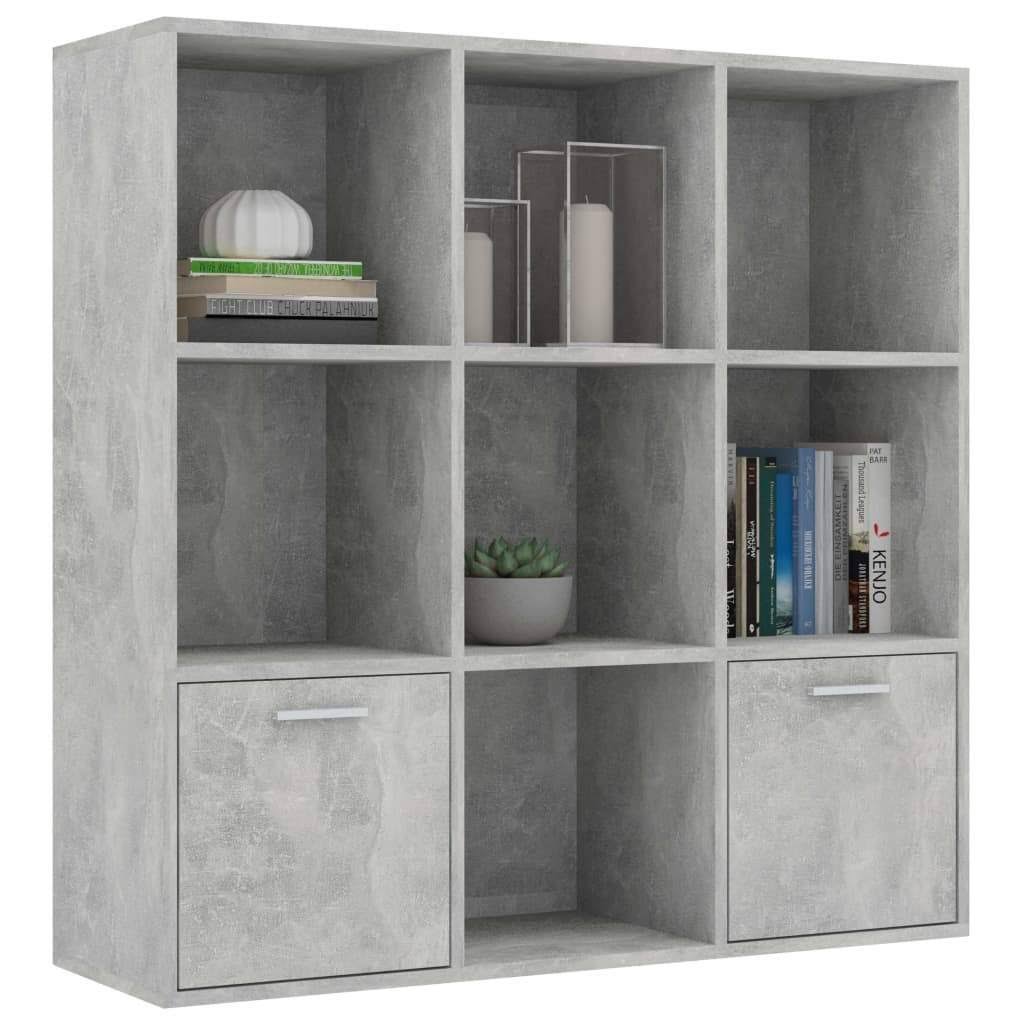 Book Cabinet Concrete Gray Chipboard S244845