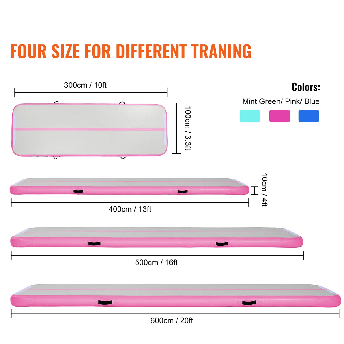 20ft Inflatable Gymnastics Mat with Pump P8872