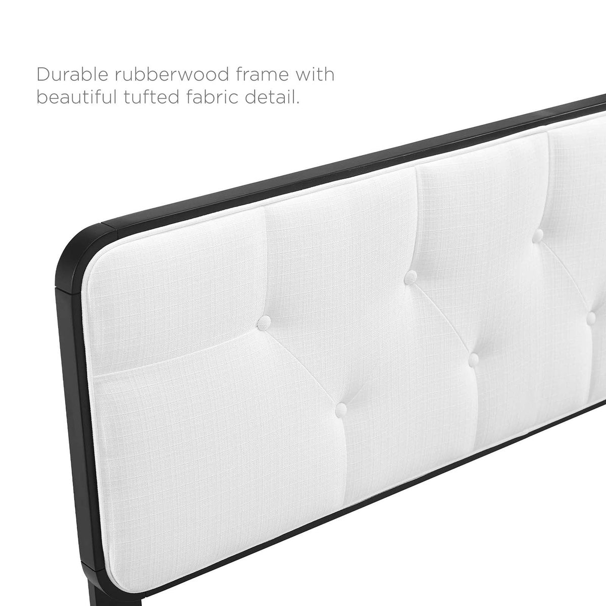 Tufted Twin Fabric and Wood Headboard H160