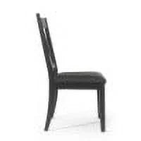 Black Faux Leather Wood Dining Chairs Set of 2 J38398