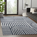 8 x 10 Cream Charcoal Area Rug A33583