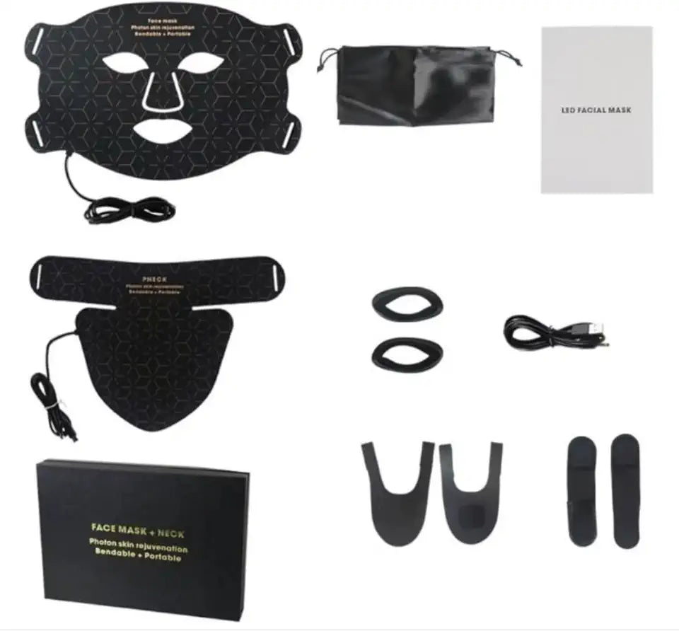 LED Light Therapy Face and Neck Mask E206
