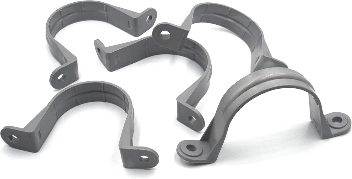 6pcs 1-1/2 Inch PVC Pipe Straps, 2 Holes Plastic Conduit Strap S67368