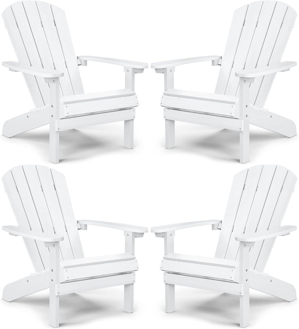 Black Plastic Adirondack Chairs Set of 2 X6519