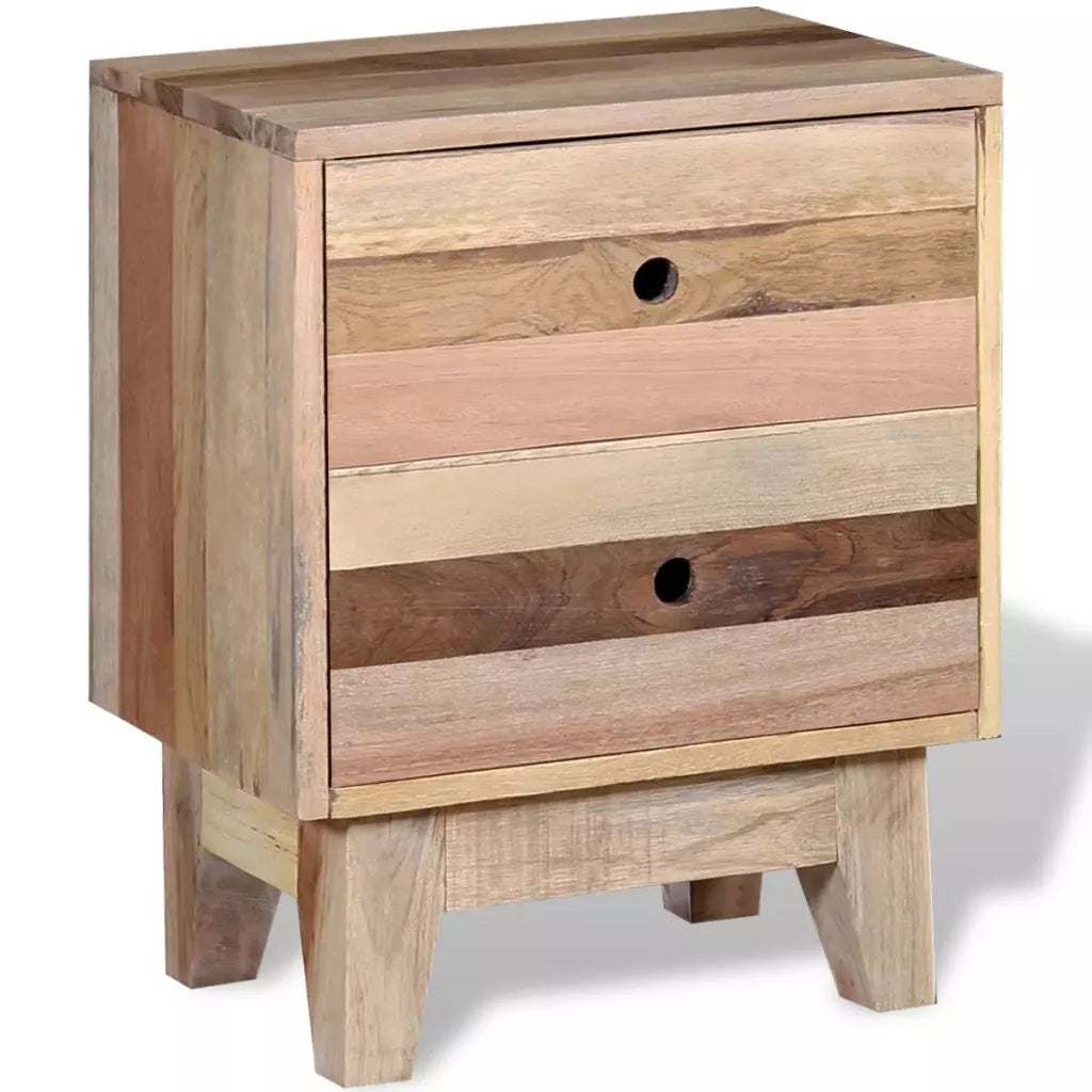 Solid Reclaimed Wood Bedside Cabinet J372604