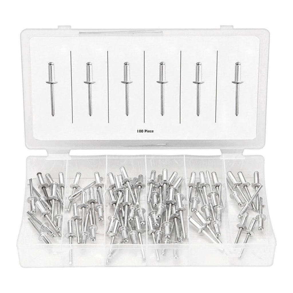 1/4 in. Aluminum Blind Rivet Set, 100 Piece U45792