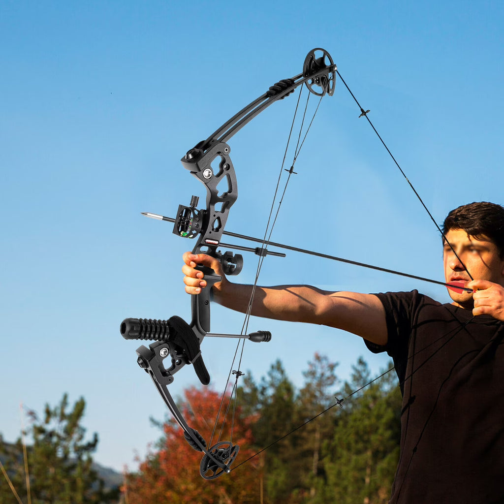 Compound Bow with 12 Arrows, 24-29.5 inches Draw Distance, 310FPS I77155