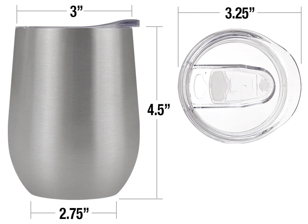 12 oz Stainless Steel Insulated Tumbler with Leak Resistant Slide-Lock Lid A862