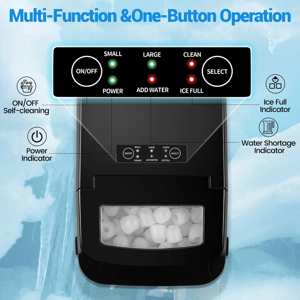Black Portable Compact Countertop Ice Maker K731822