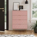 Tall Storage Dresser Chest Cabinet Organizer Unit with Metal Legs K2574