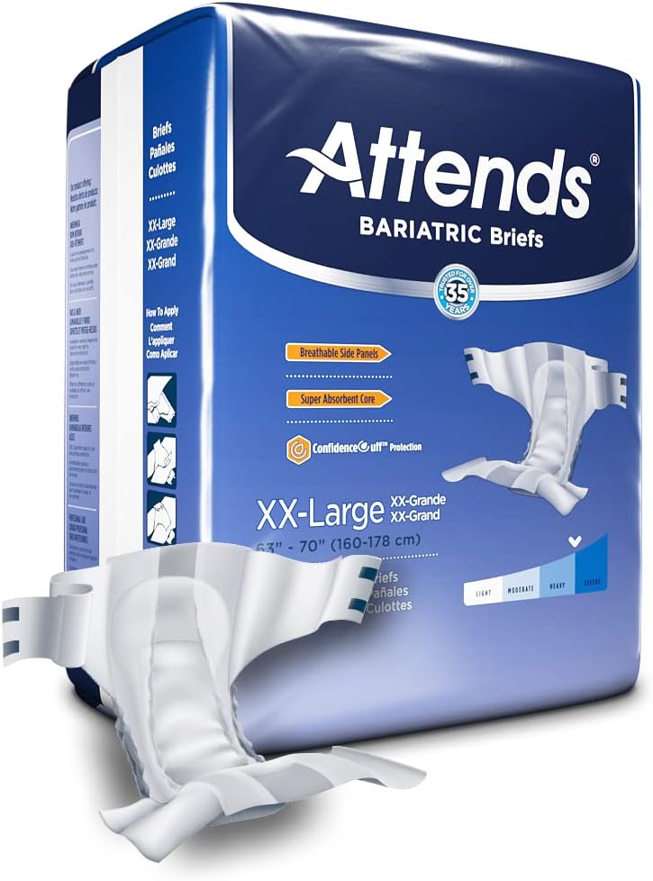 XX-Large Unisex Bariatric Briefs, 48 Count Pack of 2 W519