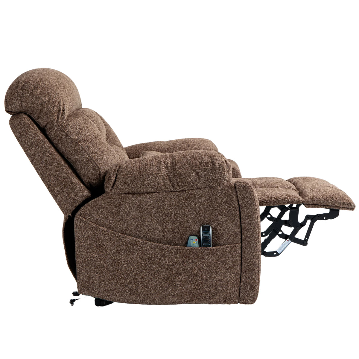 4-Motor Lay Flat Power Lift Recliner Chair with Heat & Massage E150959