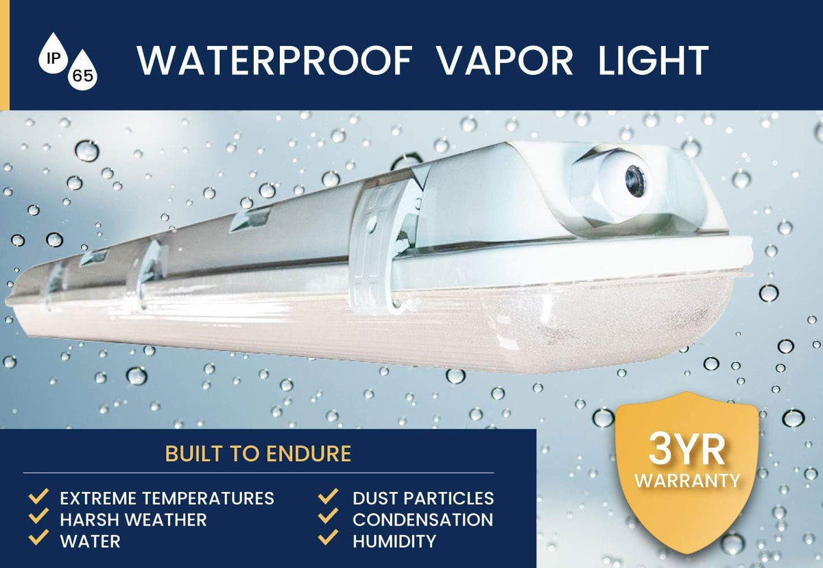 4FT Waterproof LED Vapor Tight Lights 6500K IP65 4-Pack J819274