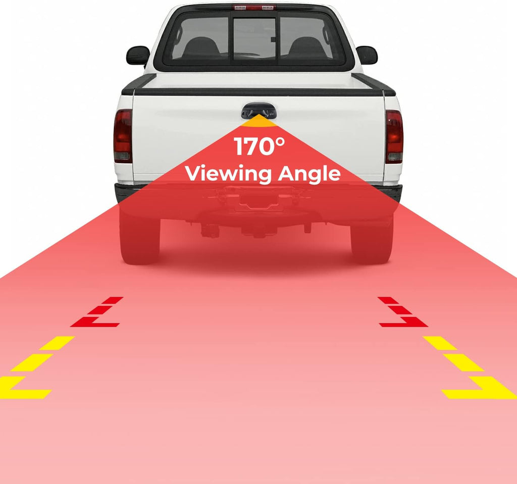 Backup Camera Compatible with 1997-2003 F150 1998-2007 F250 F350 F450 F550 Tailgate Handle Reverse Camera A701