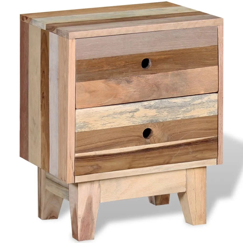 Solid Reclaimed Wood Bedside Cabinet J372604
