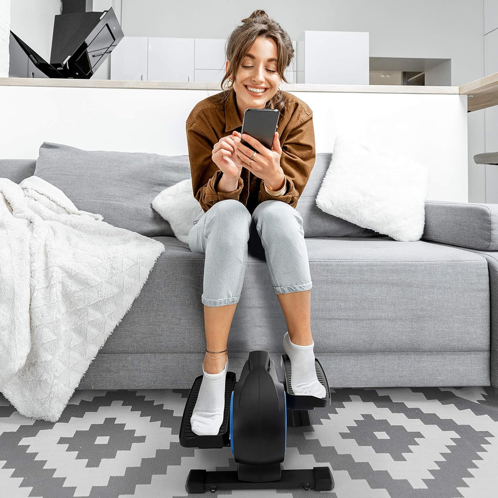 Compact Ergonomic Under Desk Elliptical Machine with 8 Resistance Level X7625