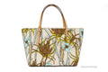 Small Climbing Palms Printed Canvas Tote Handbag M9328