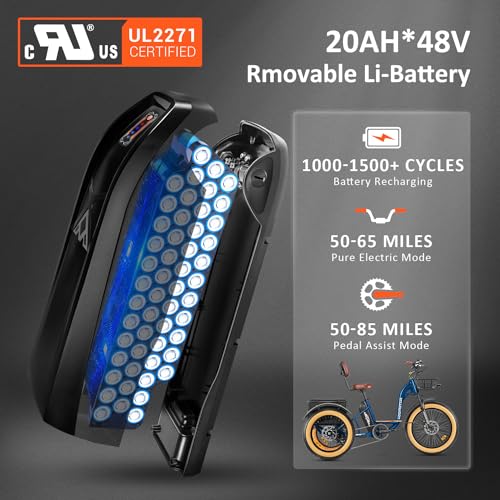 750W 48V 20Ah Battery Electric Tricycle O101741