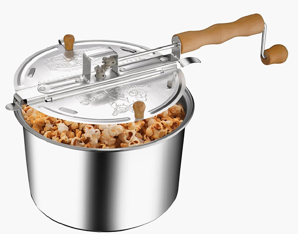6-Quart Aluminum Popcorn Popper with Hand Crank N882211