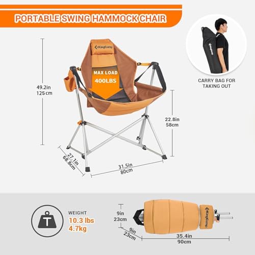 Oversized Folding Hammock Camping Chair with Cup Holder M723483